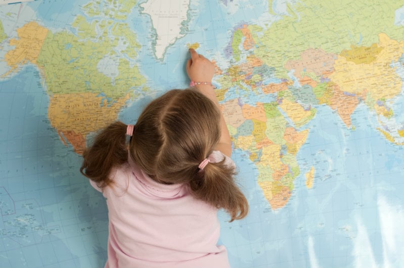 enfant carte du monde - blog go voyages